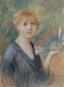 Portret Kobiety Z Wachlarzem