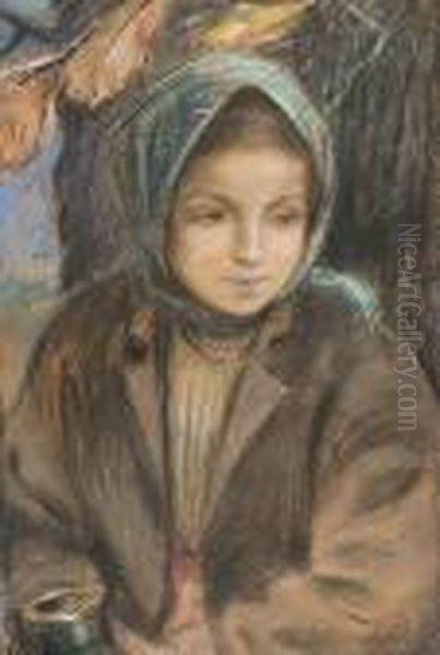 Dziewczyna Huculska Z Dzbanem (alegoria Przemijania?), [przed 1914?] - view 1