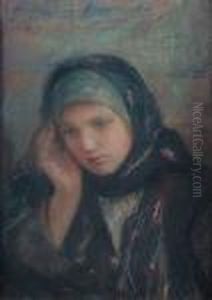 Portret Dziewczyny by Teodor Axentowicz