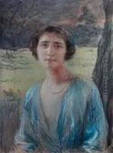Portret Dziewczyny by Teodor Axentowicz
