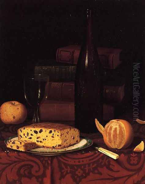 Still Life with Raisin Cake, Fruit and Wine - view 1