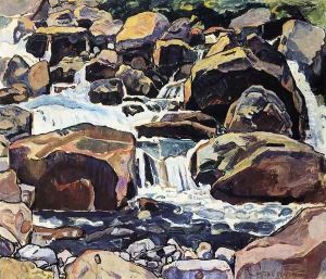 Mountain Stream At Champery by Ferdinand Hodler