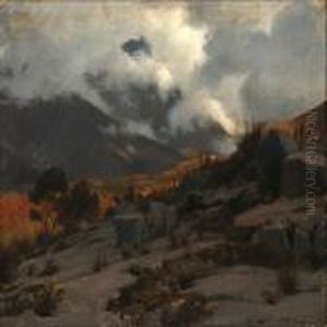 Italian Evening Landscape by Otto Bache
