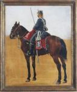 A Sergant Of The Danish Guard Hussars by Otto Bache