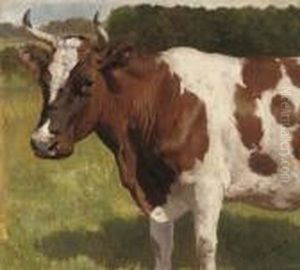 A Cow In Pasture by Otto Bache