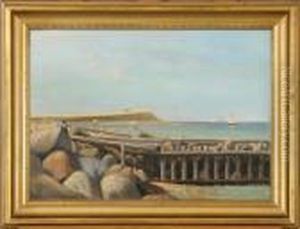 Coastal Scenery With Several Sailing Ships