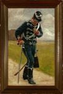 A Wounded Soldier by Otto Bache