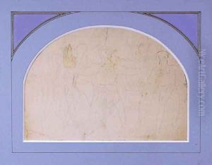 Entwurf zu 'Rutckzug von Marignano', um 1897 (1. Karton) by Ferdinand Hodler