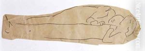 Figurenstudie zu 'Liebe', um 1907 2 by Ferdinand Hodler