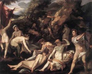 Diana and Acteon 1590s by Joseph The Elder Heintz