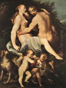 Adonis Parting from Venus by Joseph The Elder Heintz