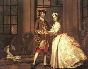 Pamela and Mr. B in the Summer House 1744 by Joseph Highmore
