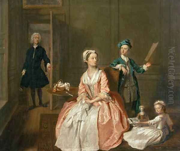 Conversation Piece probably of the artists family - view 1