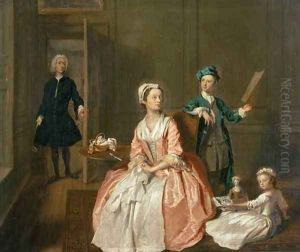 Conversation Piece probably of the artists family by Joseph Highmore