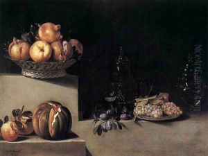 Still-Life with Fruit and Glassware 1626 by Juan Van Der Hamen