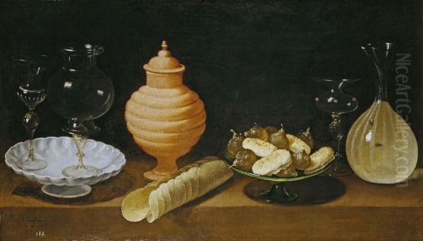 Still-Life of Glass, Pottery, and Sweets - view 1