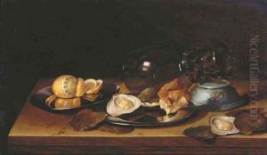 An upturned roemer and Chinese bowl