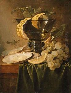 Still Life with a Glass and Oysters ca 1640