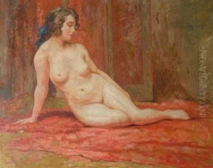 Nu Assis. by Emile Baes