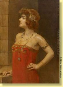 Danseuse En Tenue Orientale by Emile Baes