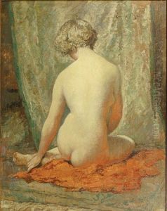 Ruggelings Naakt. by Emile Baes