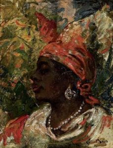 Portrait De Femme by Emile Baes