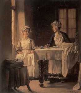 Folding The Linens by Joseph Bail
