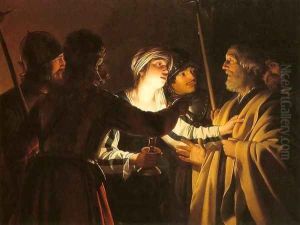 The Denial of St Peter 2 by Gerrit Van Honthorst