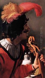 The Concert (detail) 2 by Gerrit Van Honthorst