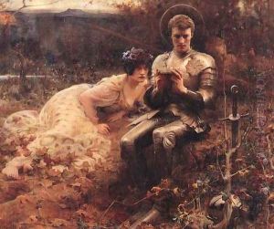 The Temptation of Sir Percival by Arthur Hacker