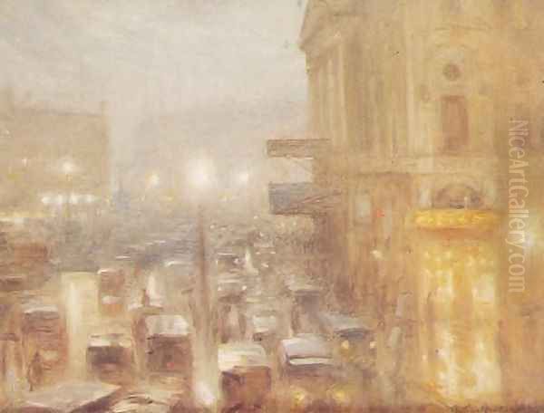 Matinee afternoon, Picadilly Circus (study) - view 1