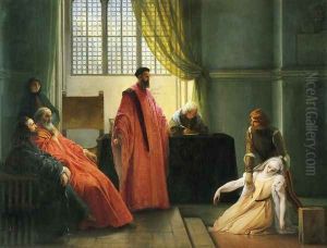 Valenza Gradenigo before the Inquisitor by Francesco Paolo Hayez