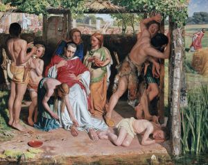 A Converted British Family Sheltering a Christian Missionary from the Persecution of the Druids, 1850 by William Holman Hunt