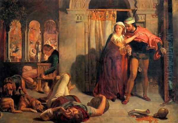 Eve of Saint Agnes; The Flight of Madeleine and Porphyro during the Drunkenness attending the Revelry - view 1