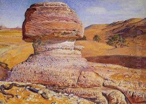 The Sphinx, Gizeh, Looking towards the Pyramids of Sakhara