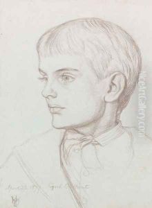 Portrait Of Marion Edith Holman Hunt by William Holman Hunt