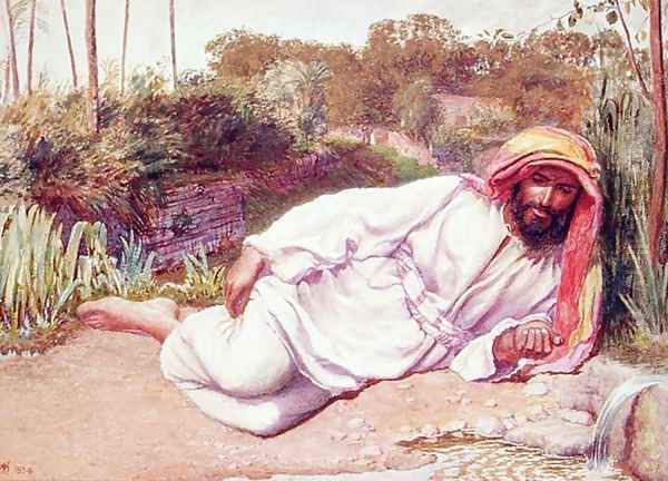 Arab Resting by a Stream - view 1