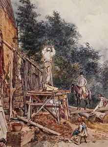 Dr Monro inspecting his stables