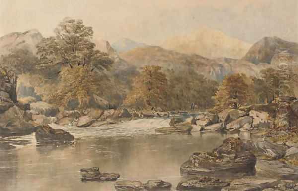 Falls in a highland landscape - view 1