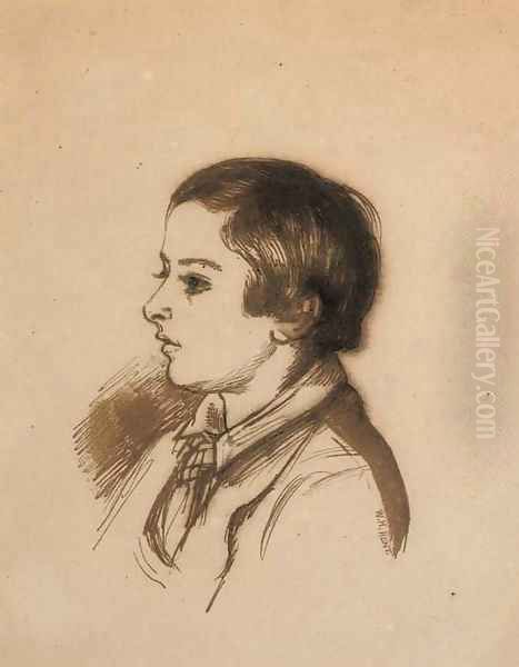 Portrait of Arthur Henry Giles, aged twelve, bust-length - view 1