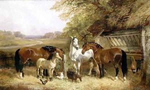 Farm Animals in a Landscape by John Frederick Herring Snr