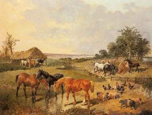 Country Life by John Frederick Herring Snr