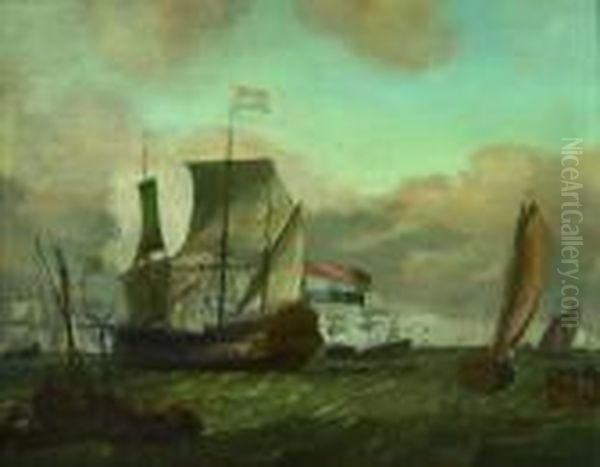 Seelandschaft Mit Hollandischen Schiffen. - view 1