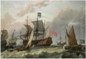 The Departure Of William Iii And Mary Of Orange by Ludolf Backhuysen