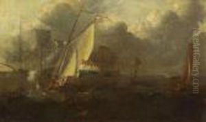 Backhuysen Sailing Vessels by Ludolf Backhuysen