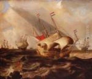 Batalla Naval by Ludolf Backhuysen