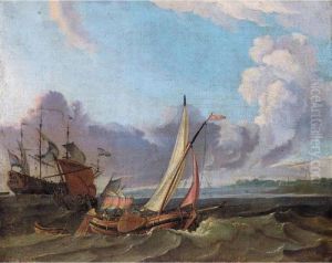 Dutch Shipping Of The Coast by Ludolf Backhuysen