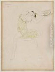 Danseuse Pour Le Ballet Cleopatre by Leon Samoilovitch Bakst