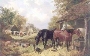 A Farm Yard In Summer