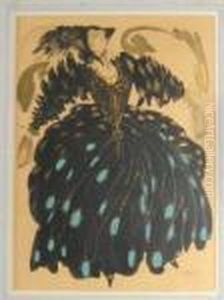 Resplendent In A Black Dress With Turquoise
